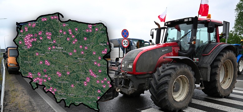 Dziś wielki paraliż dróg w całej Polsce. Rusza protest rolników, oto MAPA