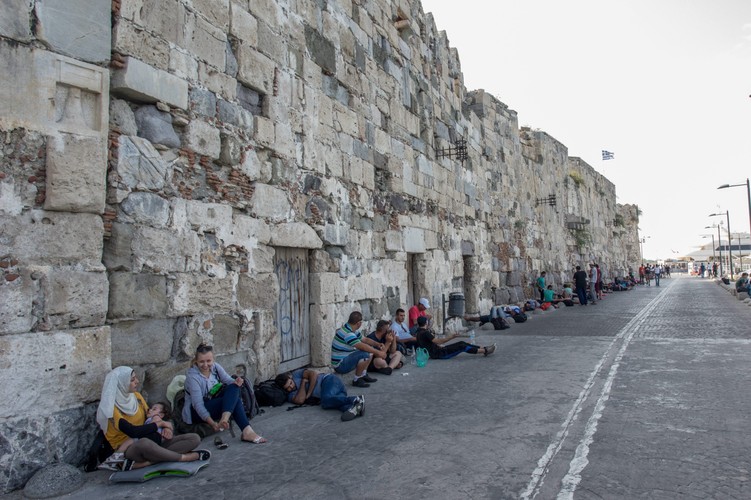 Imigranci na greckiej wyspie Kos