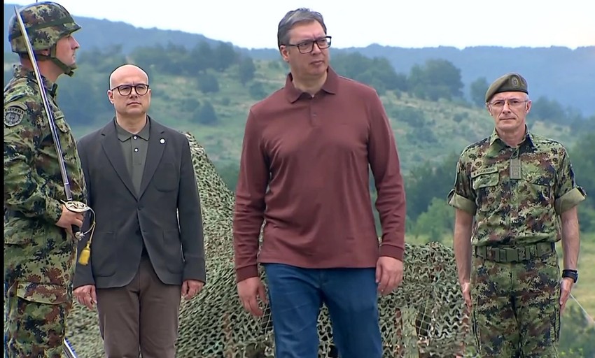 Aleksandar Vučić na poligonu "Pasuljanske livade"