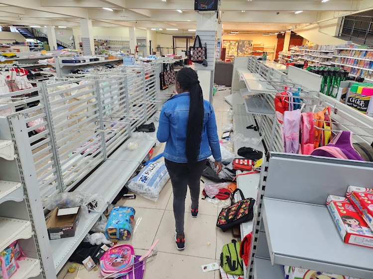 A supermarket looted in Nairobi