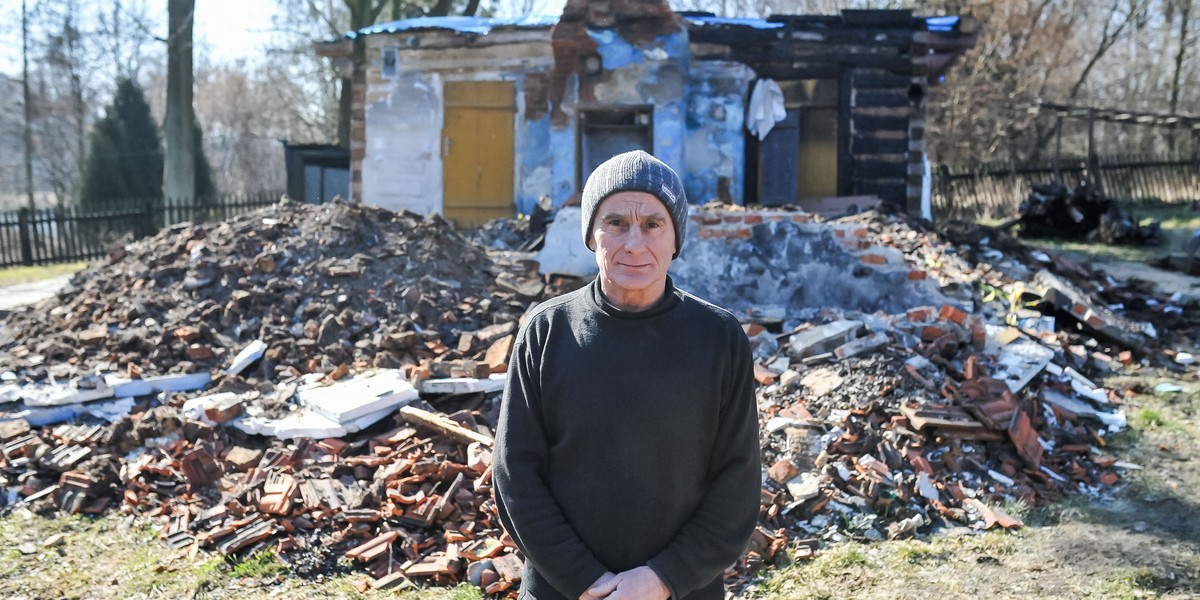 58-letni pan Wiesław z Osieka stracił cały dorobek życia.