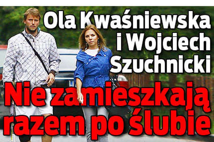 Kwaśniewska nie zamieszka z mężem po ślubie