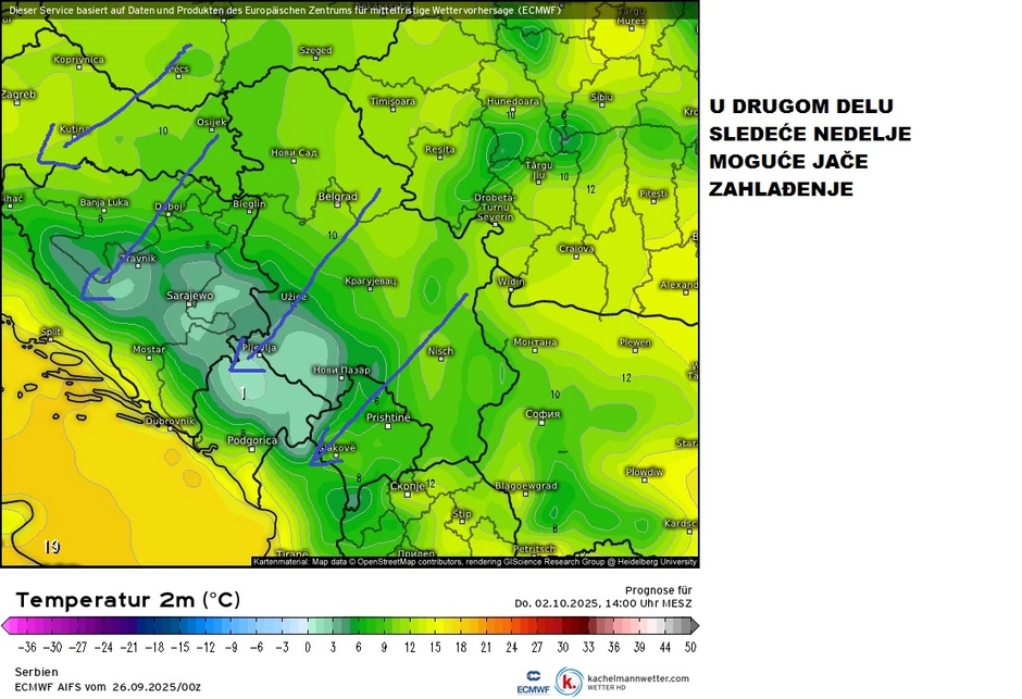 Marko Čubrilo je najavio jače zahlađenje u drugom delu sledeće nedelje