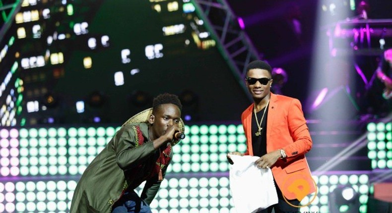 Wizkid and Mr Eazi at the Ghana Music Awards