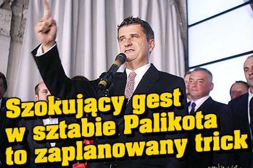 Szokujący gest w sztabie Palikota to zaplanowany trick