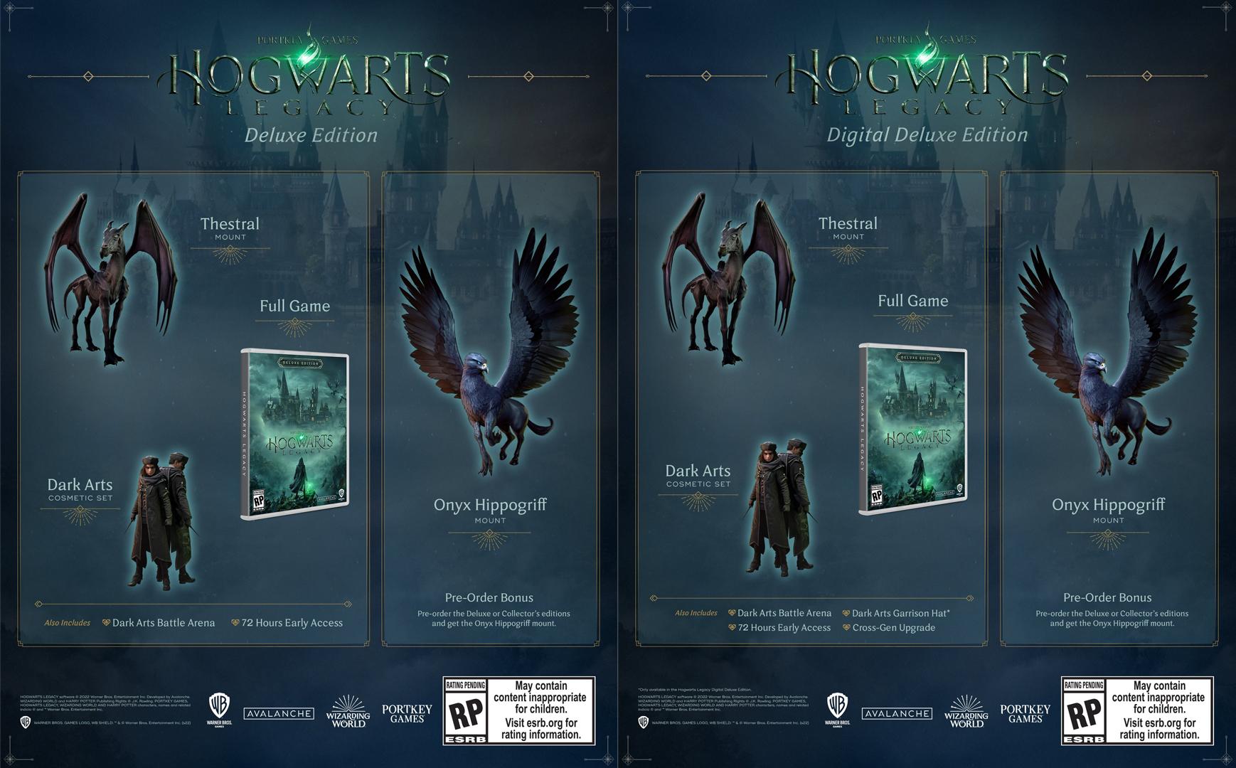 Tieto bonusy sa budú nachádzať v Deluxe a v Digital Deluxe edíciách Hogwarts Legacy.