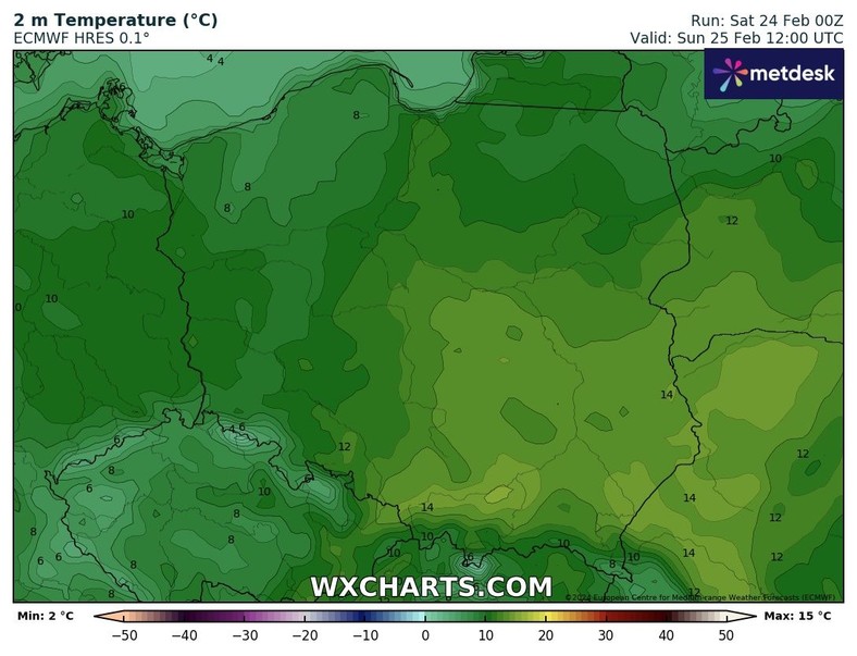 Na południowym wschodzie lokalnie może być nawet 15 st. C