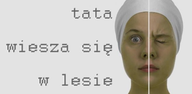 Tata wiesza się w lesie