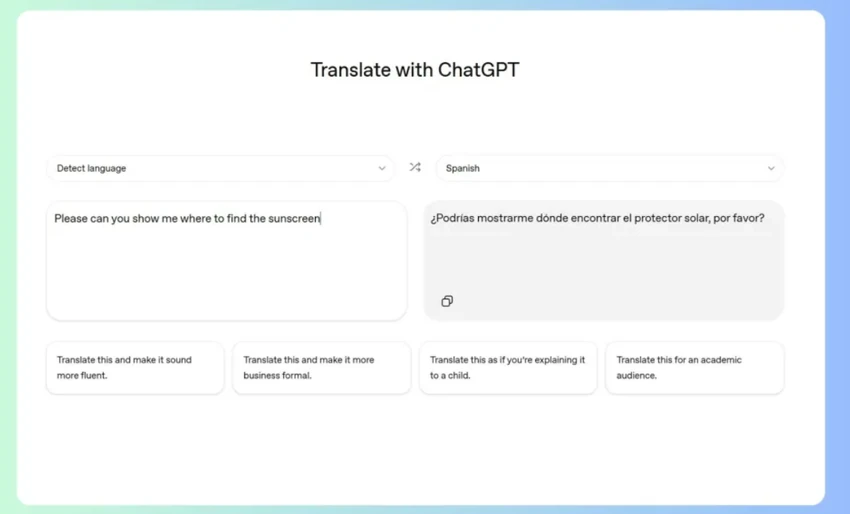 ChatGPT Translate