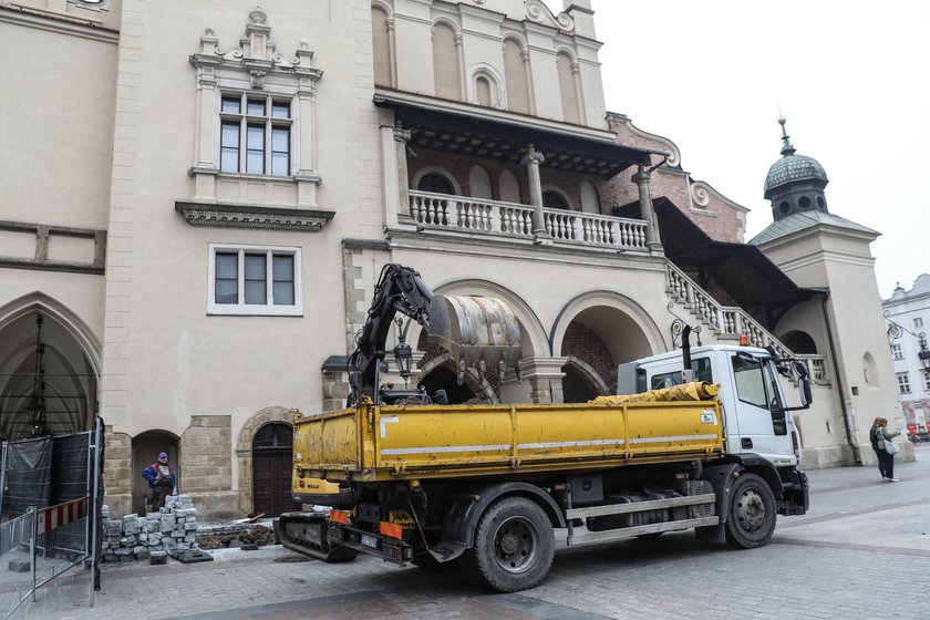 Krakowski rynek w remoncie