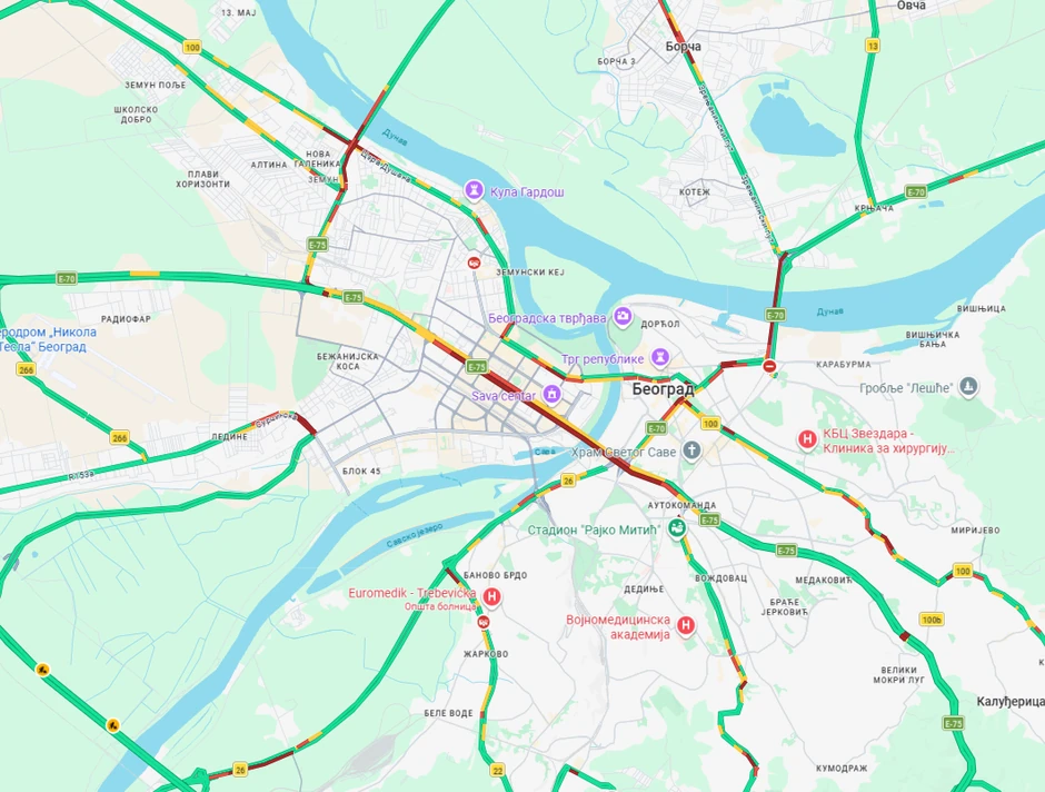 Gužva u Beogradu 25. februara