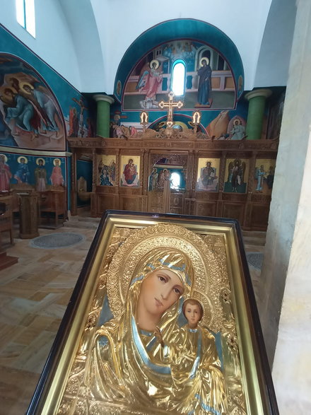 Maryja z Dzieciątkiem Jezus w greckim kościele prawosławnym św. Jana Chrzciciela