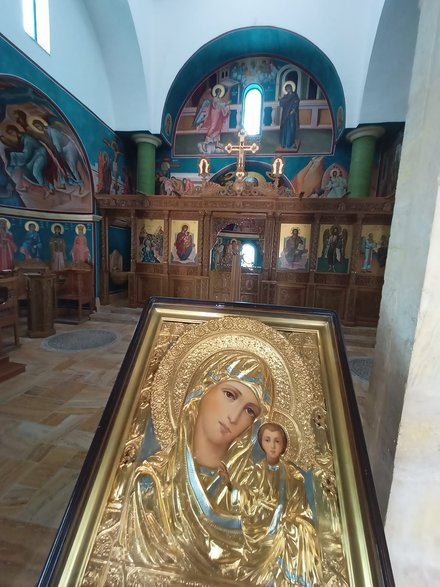 Maryja z Dzieciątkiem Jezus w greckim kościele prawosławnym św. Jana Chrzciciela