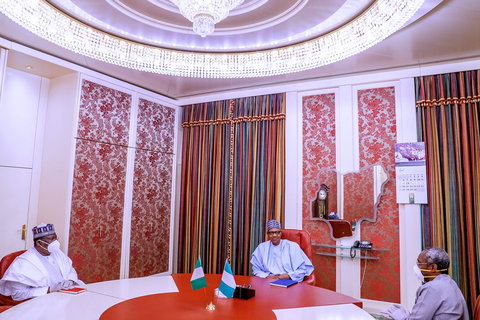 President Muhammadu Buhari meets Leaders of the National Assembly (Presidency)