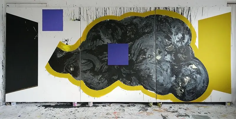 Kacper Dudek, &quot;Ulubiona trucizna&quot;, 85x450 cm, 2018 r.