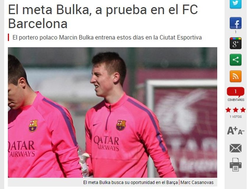 Marcin Bułka trenuje w FC Barcelona!