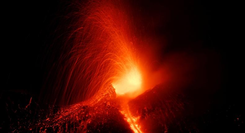 Etna, at 10,926 feet, is the highest volcano in mainland Europe.