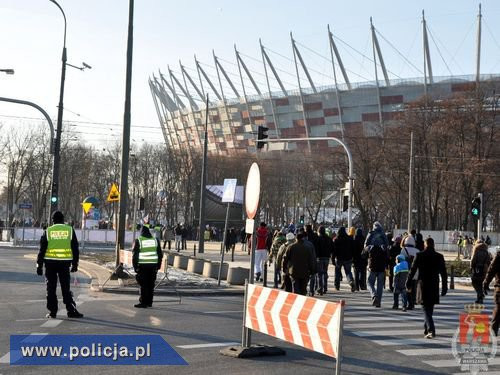 Podczas otwarcia Stadionu Narodowego