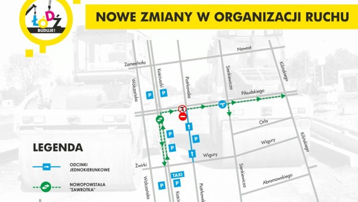 ZDiT informuje, że 30 marca zmieniła się organizacja ruchu na ul. Piotrkowskiej. Chodzi o odcinek od ul. Żwirki i Wigury do al. Mickiewicza i Piłsudskiego.