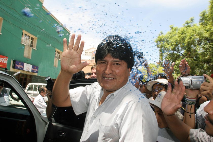 Bolivia's President Evo Morales annouces his resignation in Lauca N, Cochabamba, Bolivia