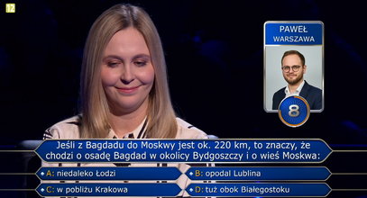 "Milionerzy": Dominika wykorzystała trzy koła ratunkowe, aby dowiedzieć się, gdzie leży Bydgoszcz!