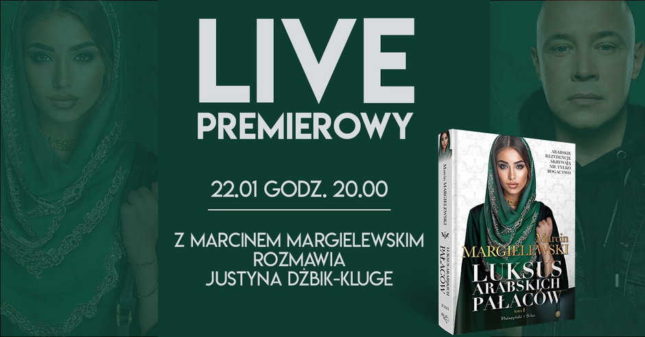 Wydarzenie będzie transmitowane na żywo na stronie Wydawnictwa Prószyński i S-ka na Facebooku