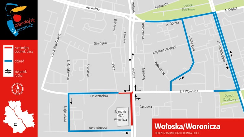 Kolejny etap remontu Wołoskiej w Warszawie. Duże zmiany w ruchu