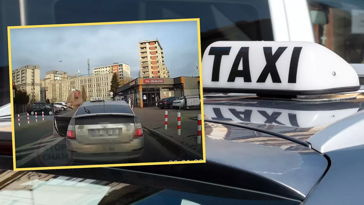 Taksówkarzowi puściły nerwy (screen: STOP CHAM/YouTube)