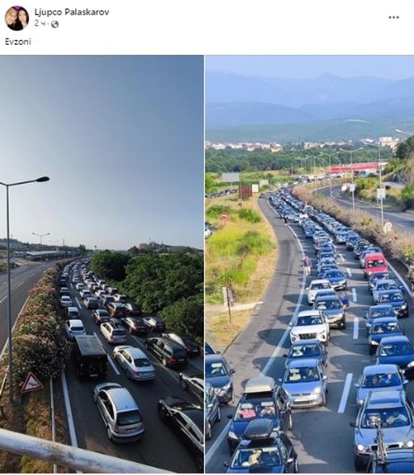 Nepregledna klona vozila na Evzoniju