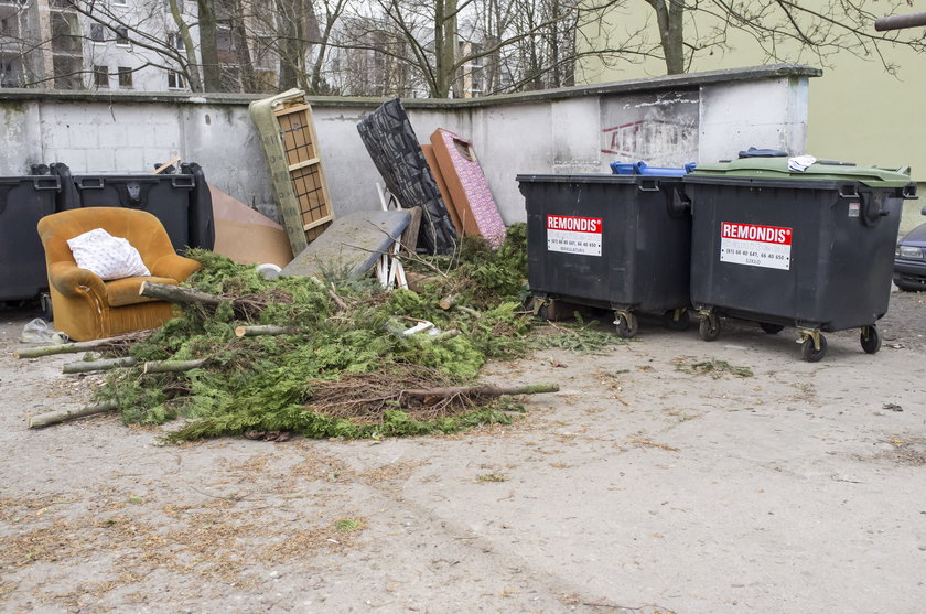 Bałagan na śmietniku w Poznaniu