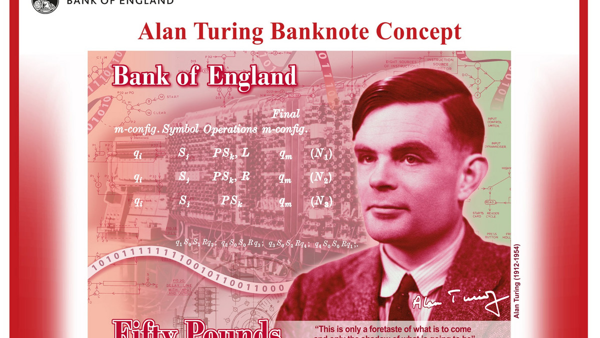 Wielka Brytania. Alan Turing znajdzie się na nowym banknocie 50-funtowym