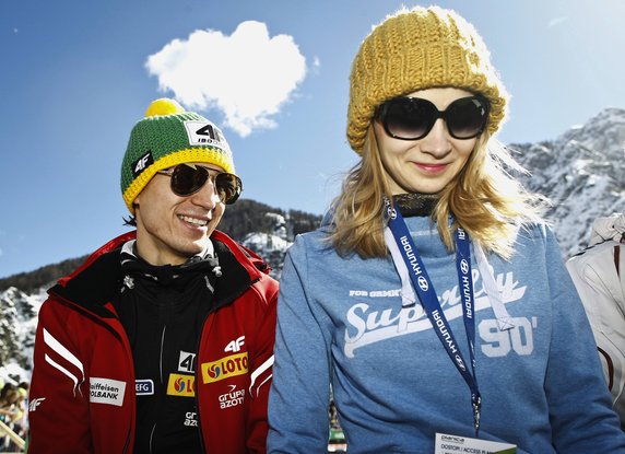 Kamil Stoch i Ewa Bilan-Stoch (zdjęcie z Planicy)