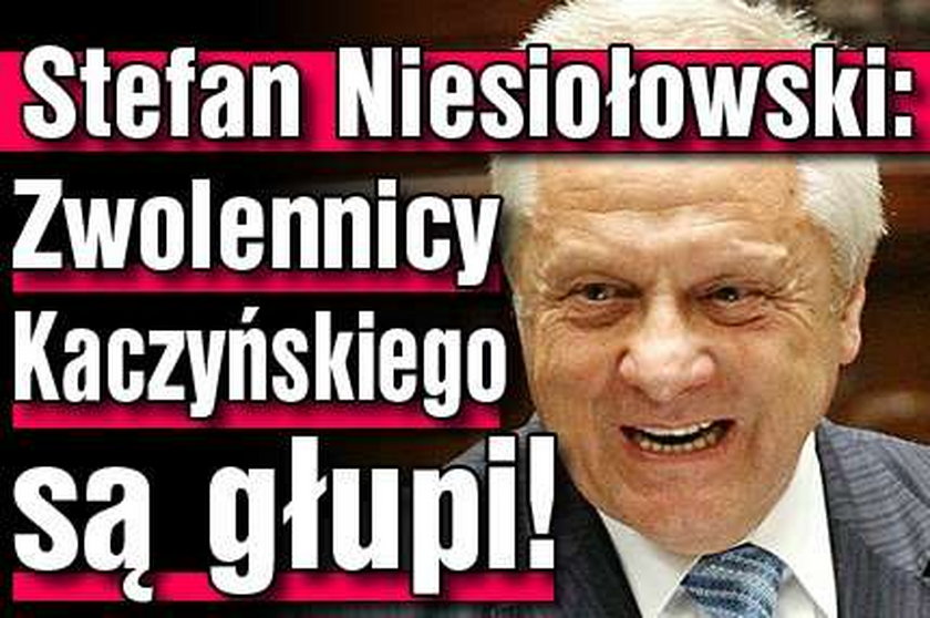 Niesiołowski: Zwolennicy Kaczyńskiego są głupi