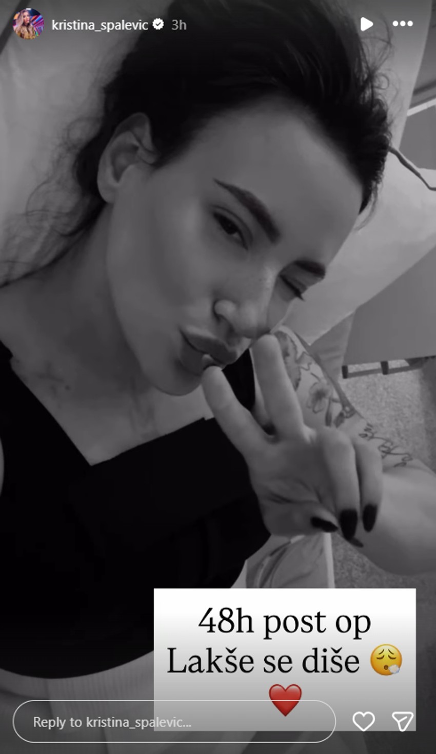 Kristina Spalević nakon operacije