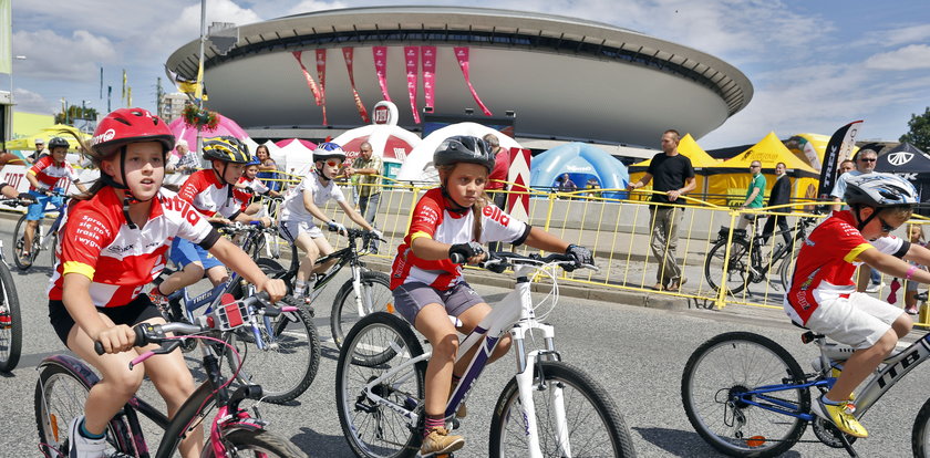 71 Tour de Pologne  w Katowicach - Kolarze na mecie