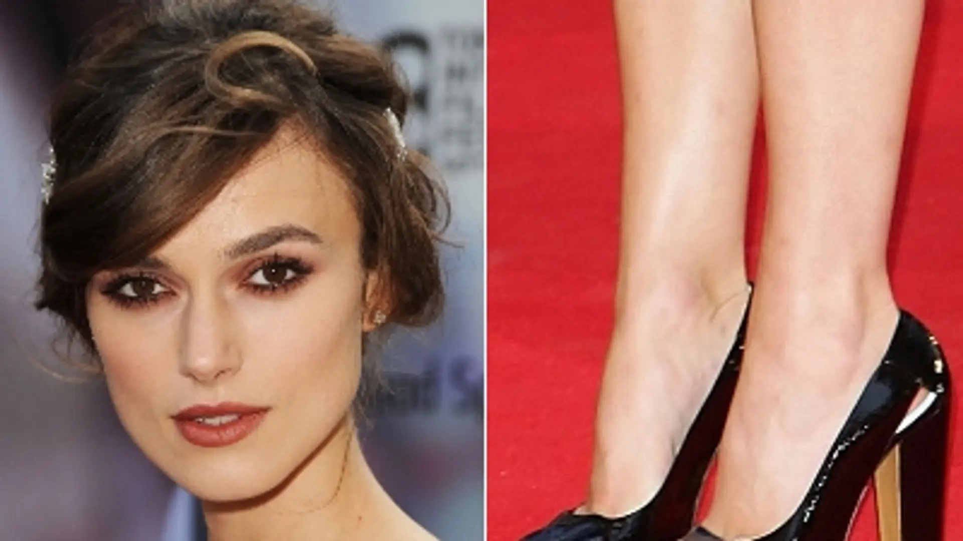 Keira Knightley  w pożyczonych butach