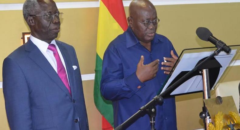 Senior Minister, Yaw Osafo Marfo with President Nana Addo Dankwa Akufo-Addo