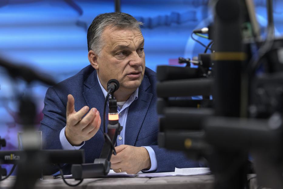 Orbán Viktor a Kossuth Rádióban / Fotó: MTI Szigetváry Zsolt