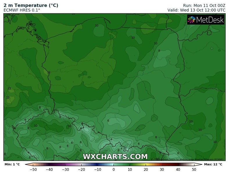 Temperatura lokalnie nawet w dzień może utrzymywać się poniżej 10 st. C