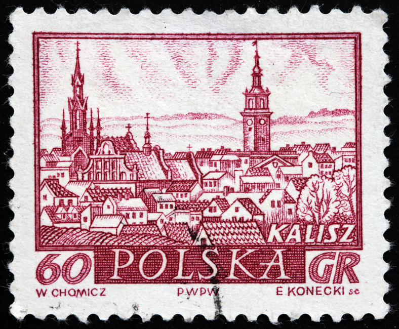 Kalisz na polskim znaczku pocztowym