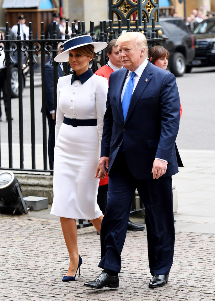 Melania Trump zachwyciła kreacją w Pałacu Buckingham. To hołd dla księżnej Diany 