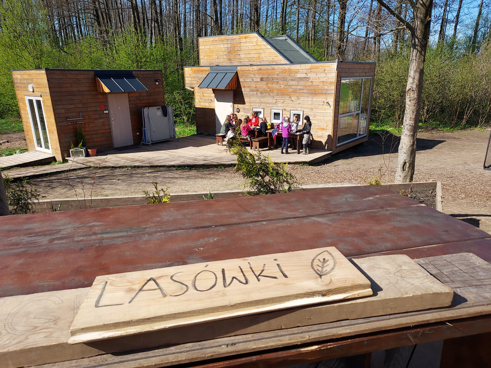 Dzieci z Ukrainy w polskiej szkole leśnej Puszczyk pod Białymstokiem