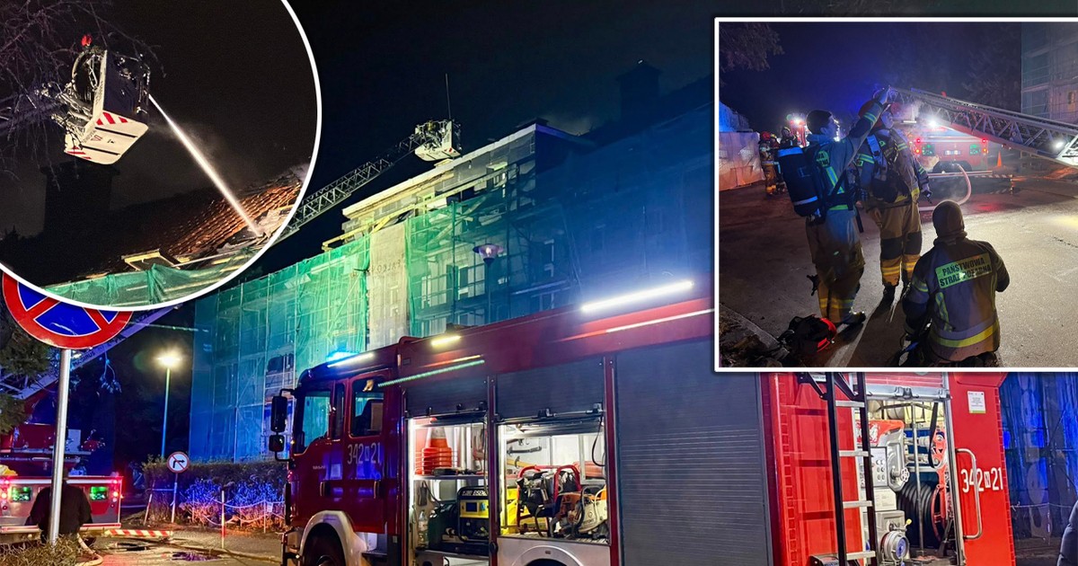 Dramatyczna noc w Elblągu. Strażacy nie dopuścili do tragedii w szpitalu