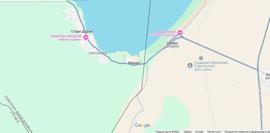 Granični prelaz Stari Dojran-Doirani nalazi se na samom jezeru