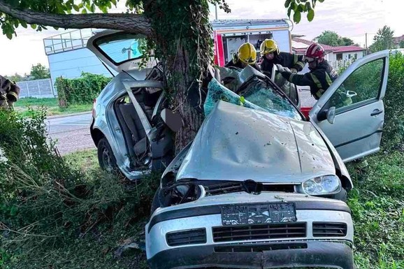 STRAVIČNE SLIKE SA MESTA POGIBIJE DVA TINEJDŽERA Mladići (18) se zakucali u drvo i stradali na licu mesta, meštane probudio jak udar