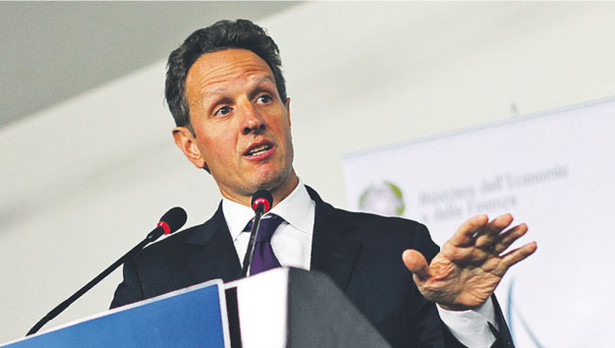 Deklaracje sekretarza skarbu Timothy Geithnera o polityce silnego dolara są niewiarygodne Fot. Bloomberg