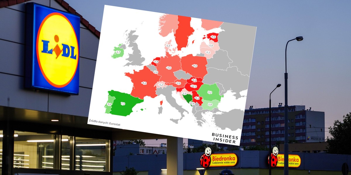 Biedronka, Lidl i inne wielkie sieci handlowe ucierpiały bardziej na spadku wydatków konsumentów niż sklepy specjalistyczne