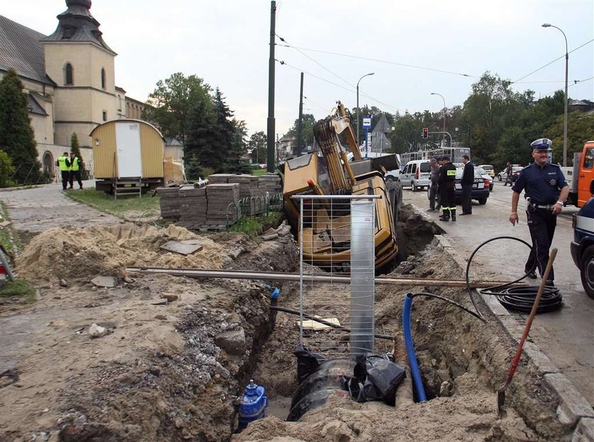 Kraków. Koparka sparaliżowała miasto