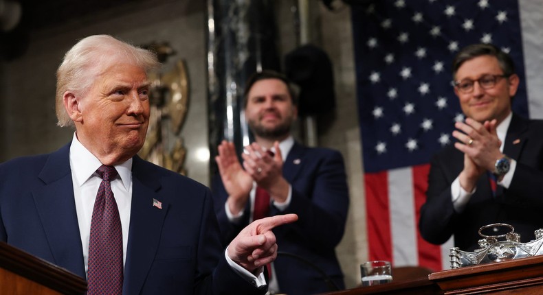 On Tuesday night, President Donald Trump made history, delivering the longest presidential address to Congress on record.Win McNamee/Getty Images