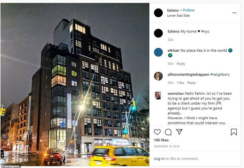 Fahim Saleh bought the apartment in 2019 and often showed it off on his Instagram (Instagram/Fahim Saleh)